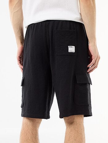 Bermuda van lichte sweatstof met klepzakken