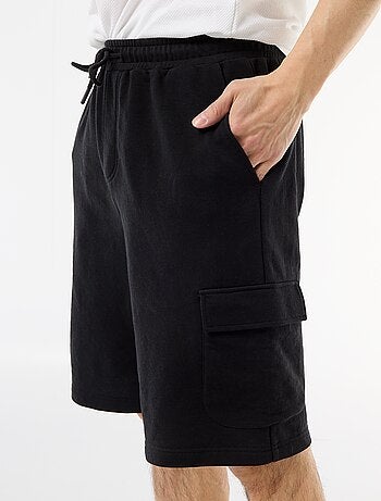 Bermuda van lichte sweatstof met klepzakken