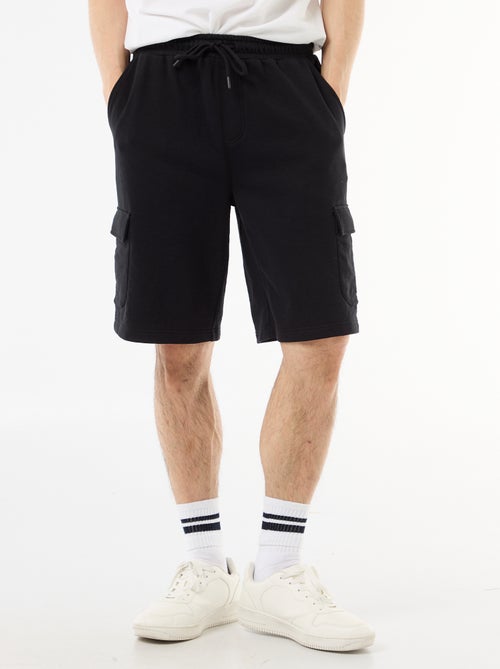 Bermuda van lichte sweatstof met klepzakken - Kiabi