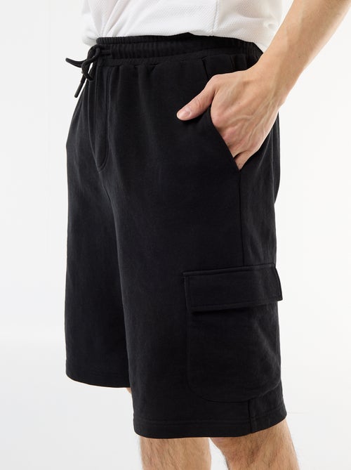 Bermuda van lichte sweatstof met klepzakken - Kiabi