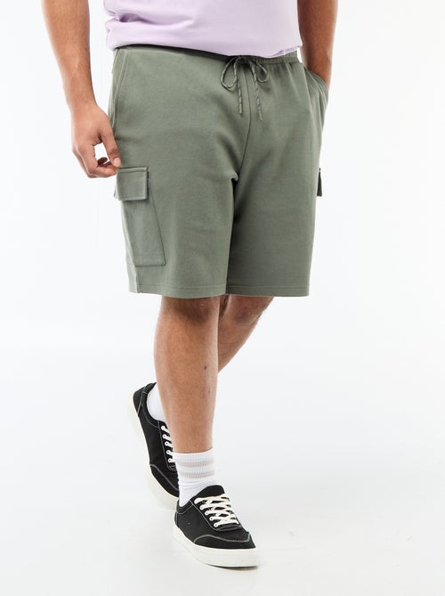 Bermuda van piqué met zakken met klep - Kiabi