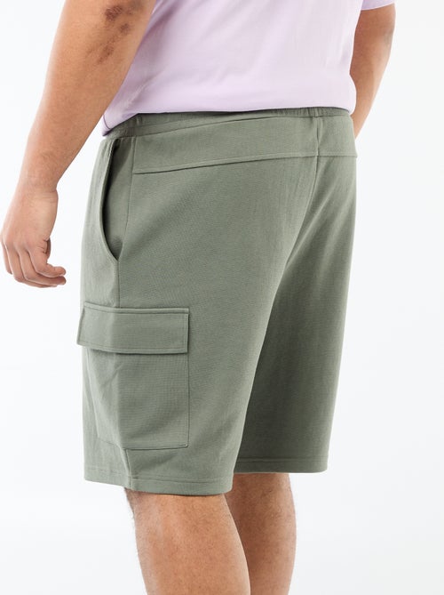 Bermuda van piqué met zakken met klep - Kiabi