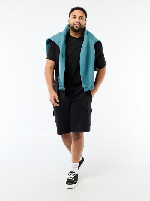 Bermuda van piqué met zakken met klep - Kiabi