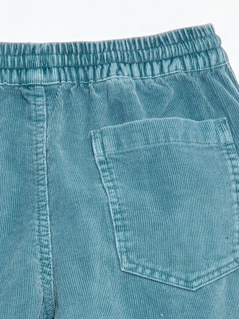 Bermuda van ribfluweel Blauw - Kiabi