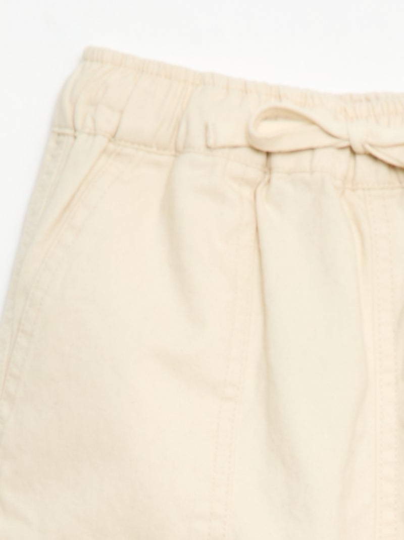 Bermuda van twill Biege - Kiabi