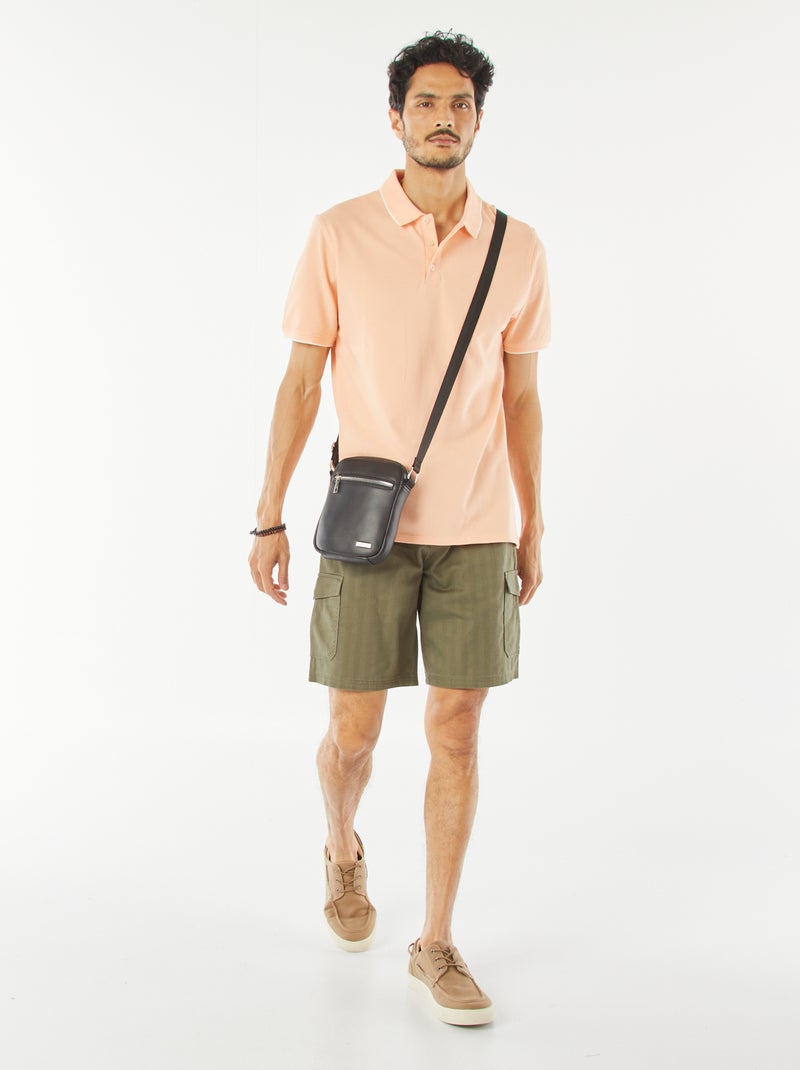 Bermuda van twill met meerdere zakken Groen - Kiabi