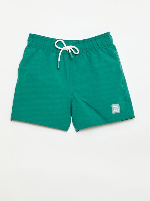 Bermuda zwembroek met gewafelde stof - Kiabi