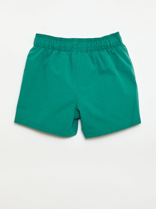 Bermuda zwembroek met gewafelde stof - Kiabi