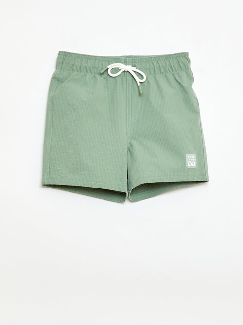 Bermuda zwembroek met gewafelde stof - Kiabi
