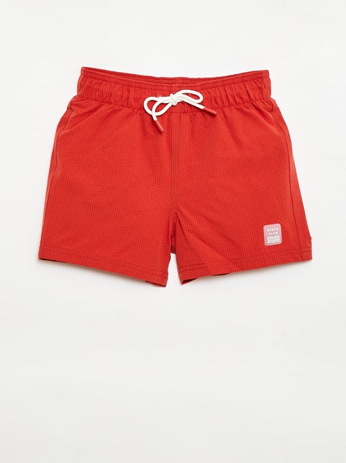 Bermuda zwembroek met gewafelde stof - Kiabi