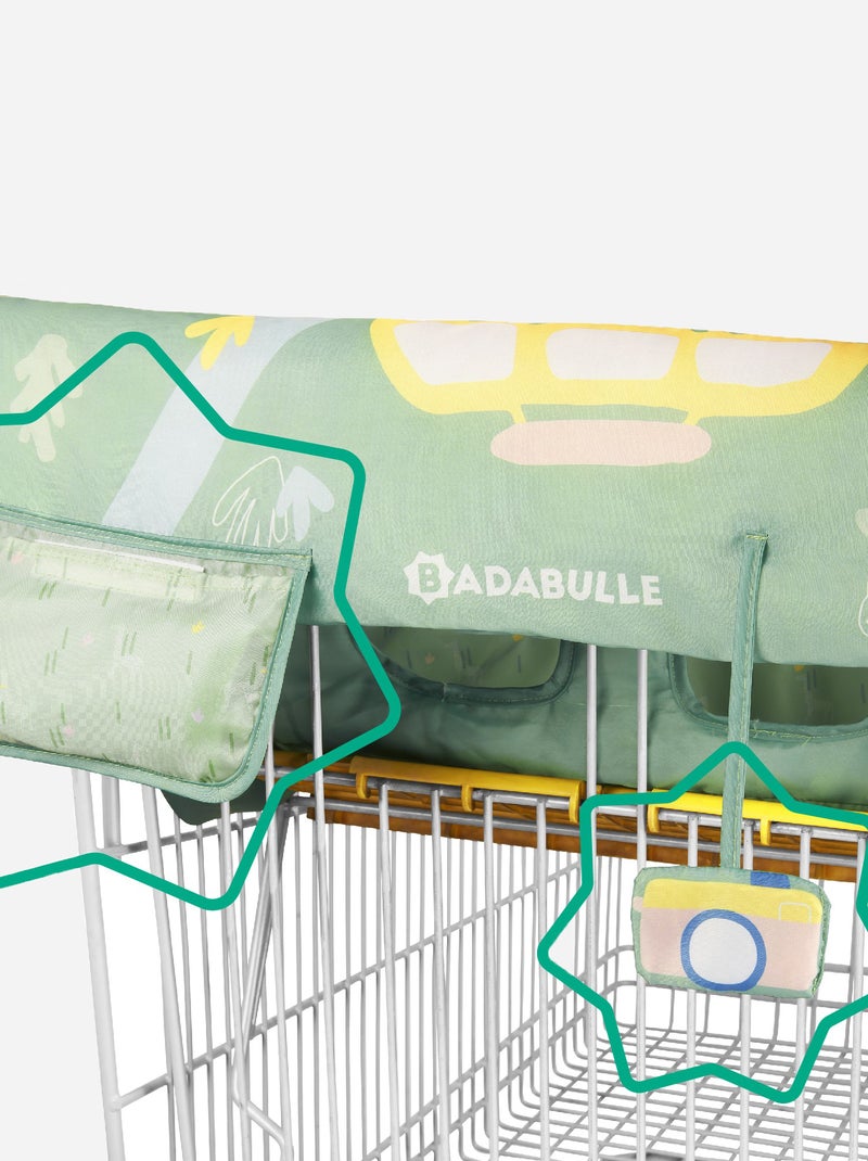 Beschermer winkelwagenzitje 'Badabulle' GROEN - Kiabi