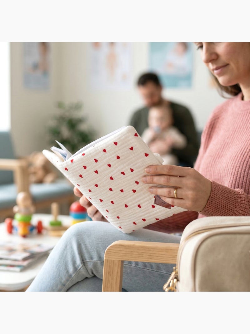 Beschermhoes voor baby's gezondheidsboekje van katoen | sevira kids Rood - Kiabi