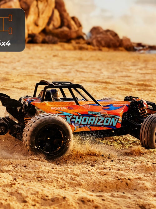 Bestuurbare 4x4 auto OVERMAX X-Horizon - 30 km/u - LED-verlichting - 40 min - 2x Carrosserie - Kiabi Bestuurbare 4x4 auto OVERMAX X-Horizon - 30 km/u - LED-verlichting - 40 min - 2x Carrosserie - Kiabi