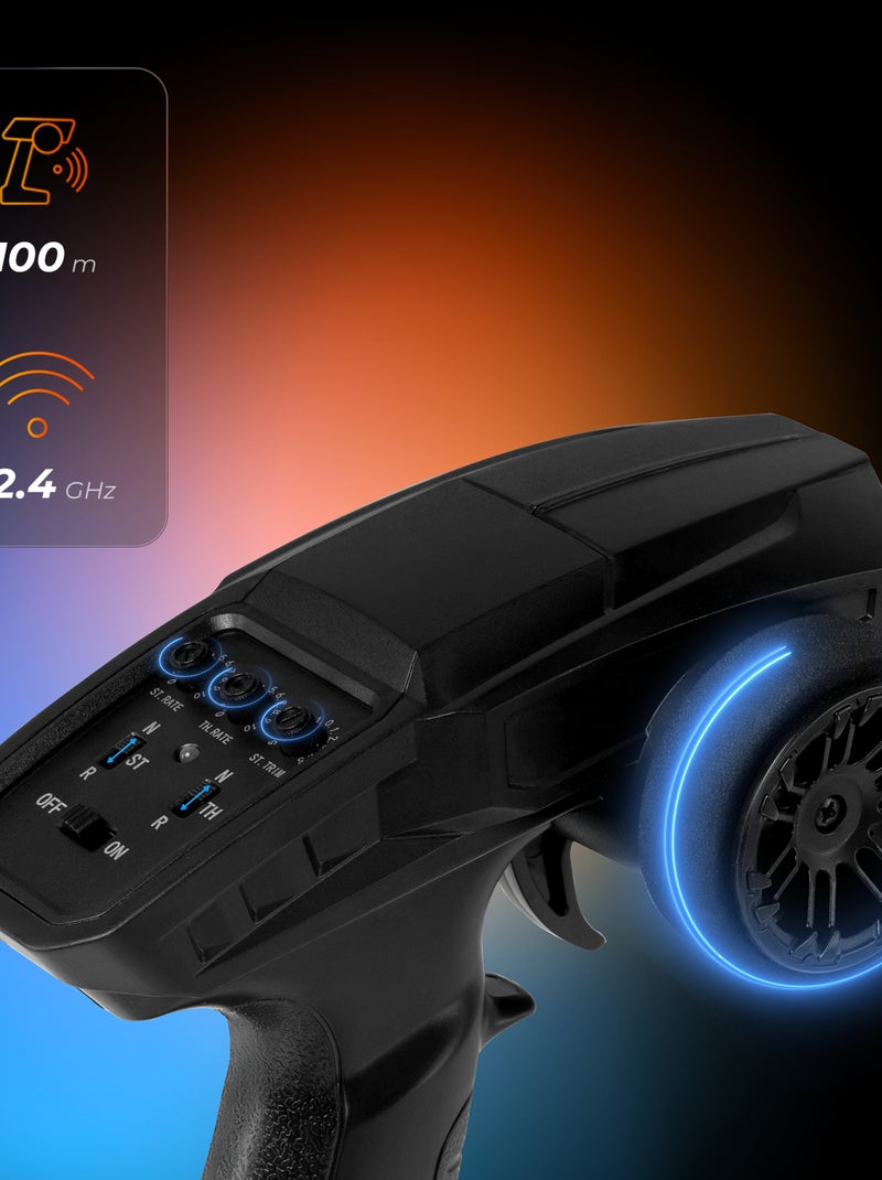 Bestuurbare 4x4 auto OVERMAX X-Pace - 30 km/u - LED-verlichting Geelgrijs - Kiabi