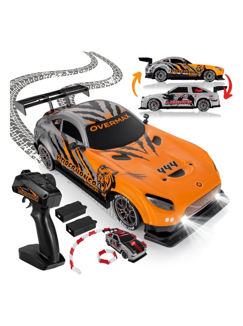 Bestuurbare auto OVERMAX X-Tireburner - 2x Carrosserie - LED-verlichting - 40 min autonomie - Kiabi Bestuurbare auto OVERMAX X-Tireburner - 2x Carrosserie - LED-verlichting - 40 min autonomie - Kiabi