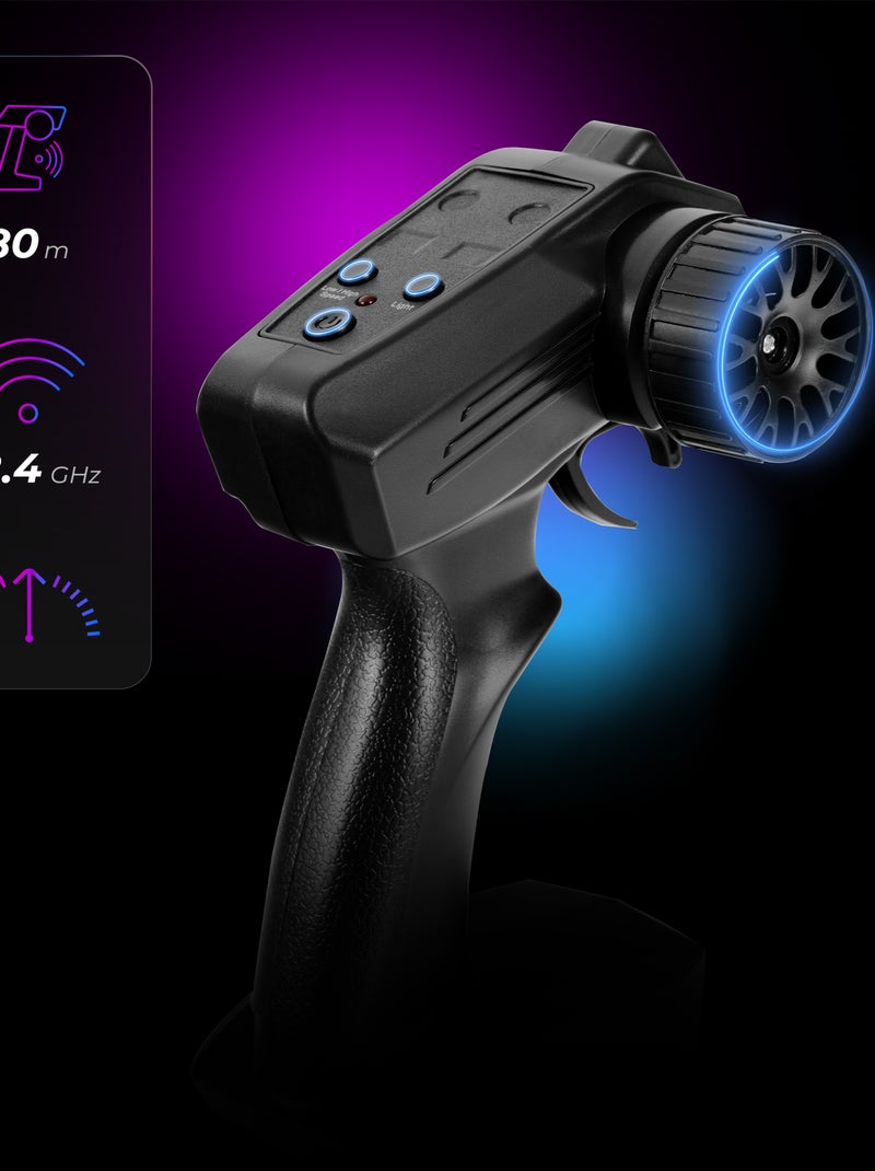 Bestuurbare auto OVERMAX X-Tireburner - 2x Carrosserie - LED-verlichting - 40 min autonomie Oranje - Kiabi