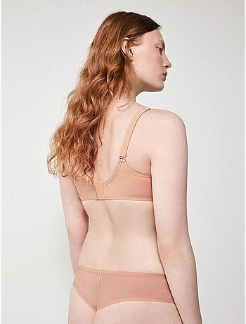 Beugel-bralette van capaciteit en in plumetti stof