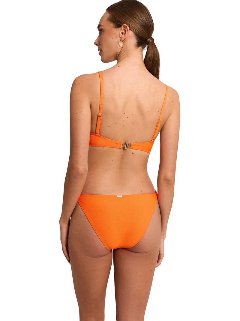 Beugelzwemshirt met voorgevormde halslijn solstice Oranje - Kiabi