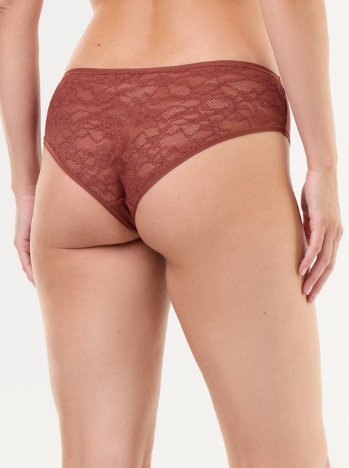 Bi-materiaal shorty van kant - Kiabi Bi-materiaal shorty van kant - Kiabi