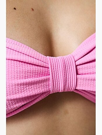 Bia haut de bikini bandeau à nœud penti
