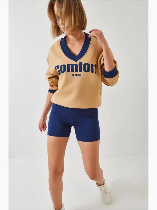 Bianco comfort bedrukte sweatshirt lucci - Kiabi