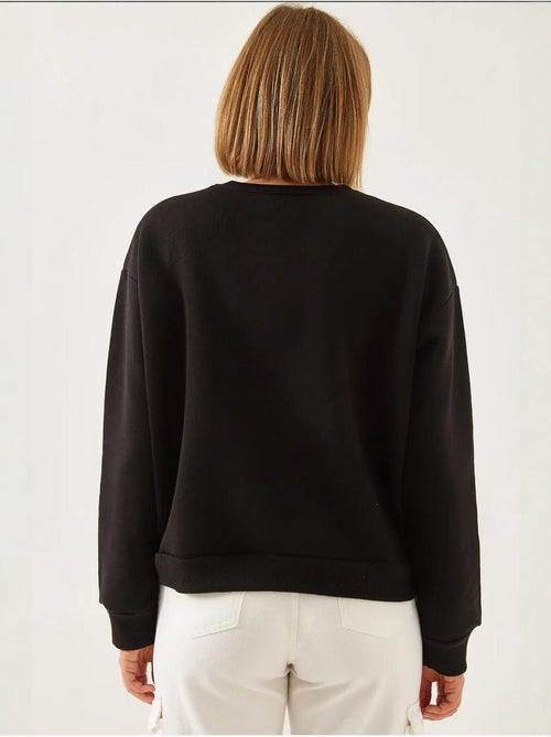 Bianco leopard bag geborduurd sweatshirt lucci - Kiabi