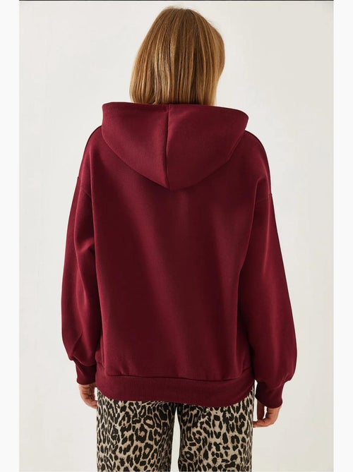 Bianco sweatshirt met v-hals en capuchon lucci - Kiabi