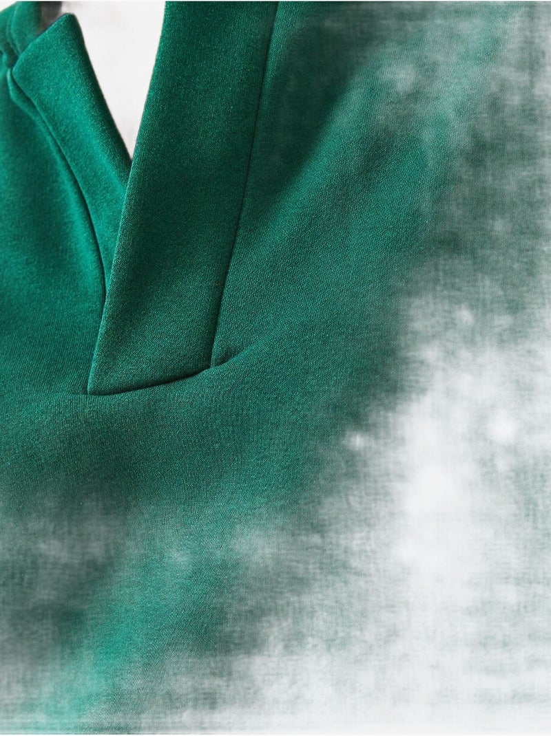 Bianco sweatshirt met v-hals en capuchon lucci Groen - Kiabi