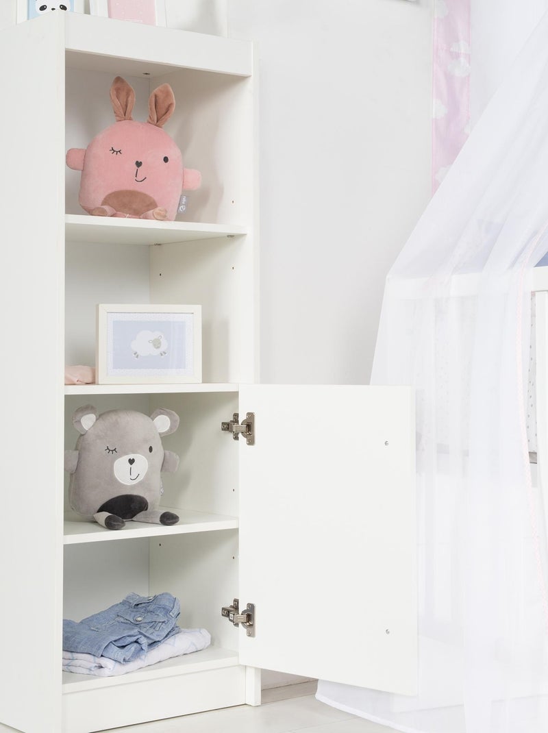 Bibliothèque enfant 1 porte 2 niches 'Roba maren' Blanc - Kiabi