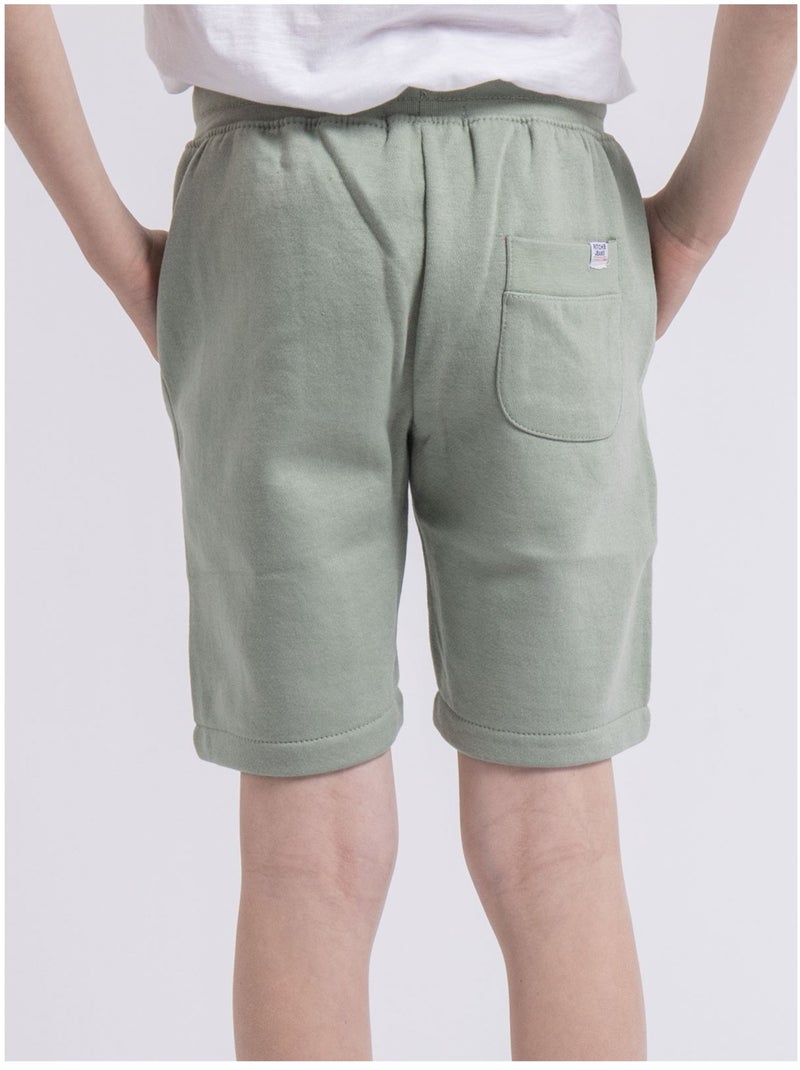 Bidmin-j fleece bermuda shorts Groen - Kiabi