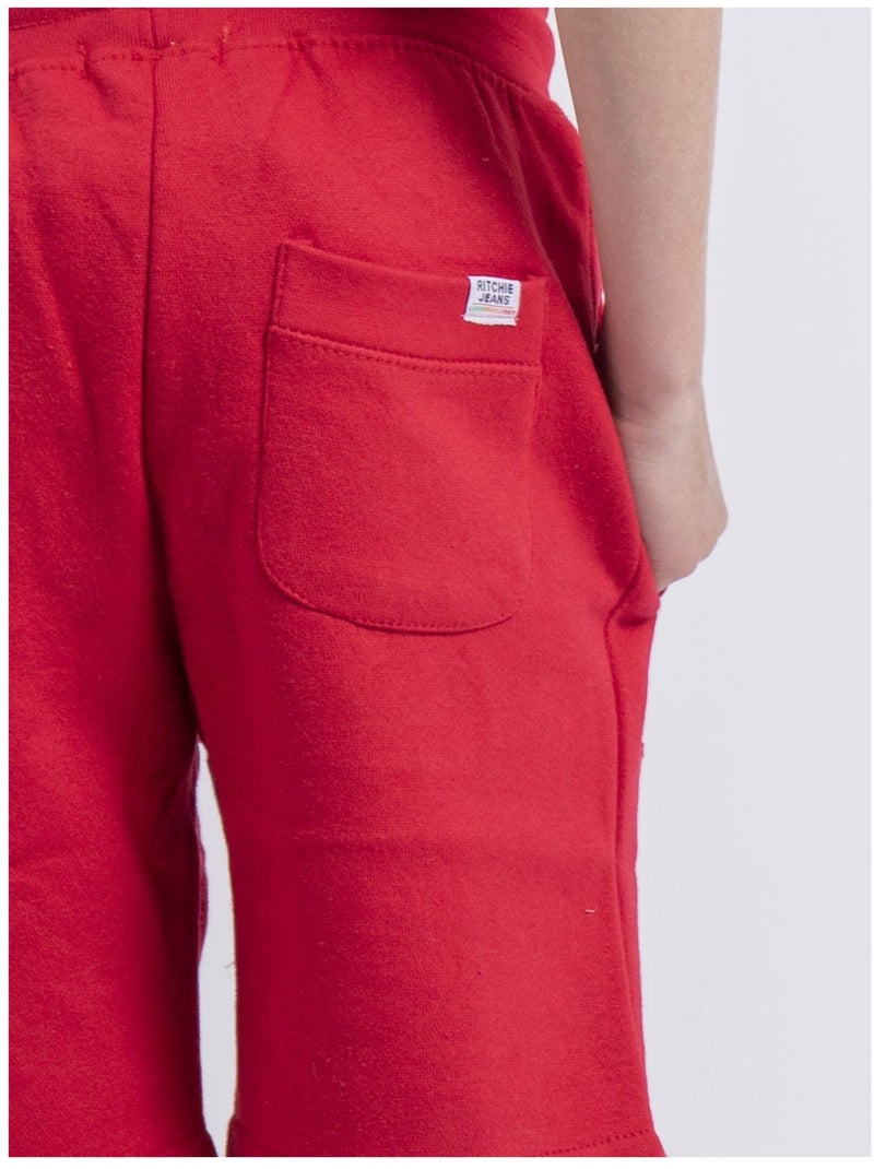 Bidmin-j fleece bermuda shorts Rood - Kiabi