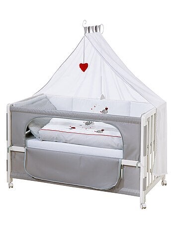 Bijzetbed 60 x 120 cm met complete beddengoedset 'Adam & Eule' ROBA