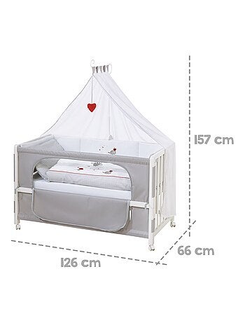 Bijzetbed 60 x 120 cm met complete beddengoedset 'Adam & Eule' ROBA