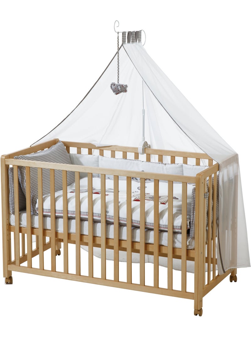 Bijzetbed 60 x 120 cm met complete beddengoedset 'jumbotwins' roba Natuurlijk hout - Kiabi