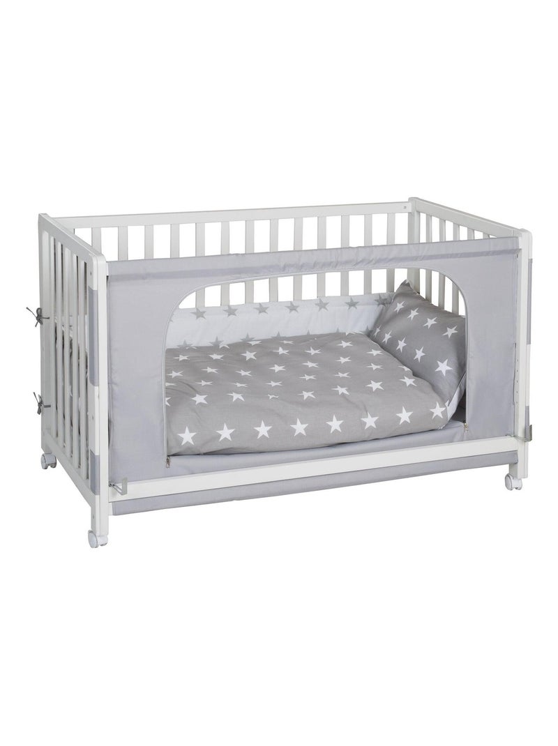Bijzetbed 60 x 120 cm met complete beddengoedset 'Little Stars' ROBA Wit - Kiabi