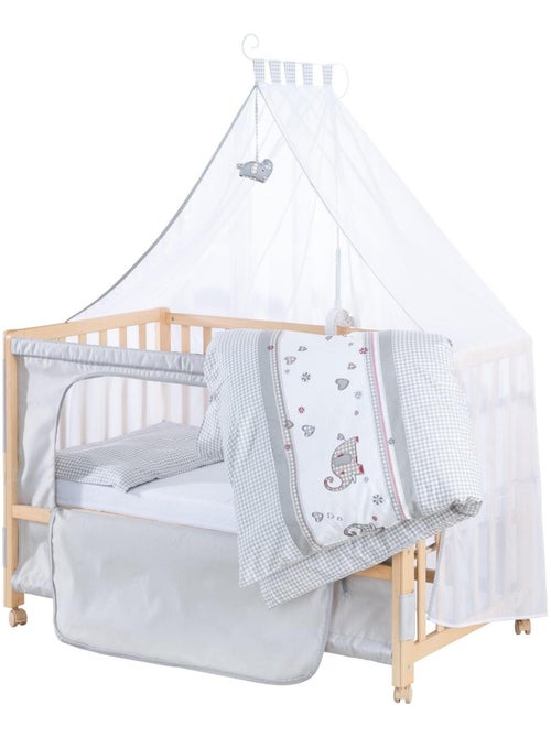 Bijzetbed 60 x 120 met complete beddengoedset en wieltjes met rem roba - Kiabi