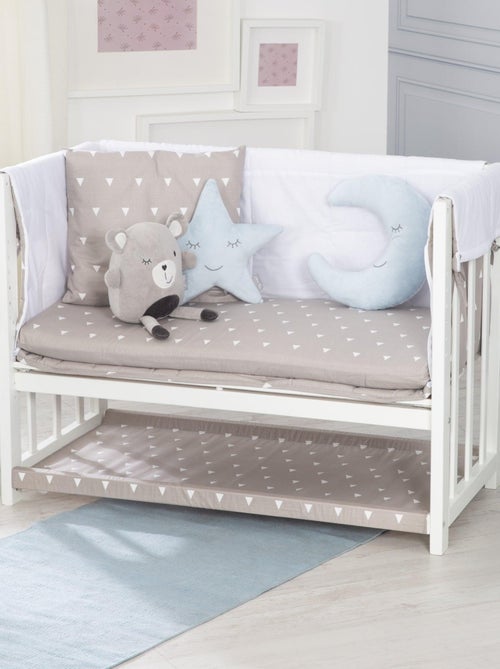 Bijzetwieg 4-in-1 met complete beddengoedset met beertjesprint 'indibear' roba - Kiabi