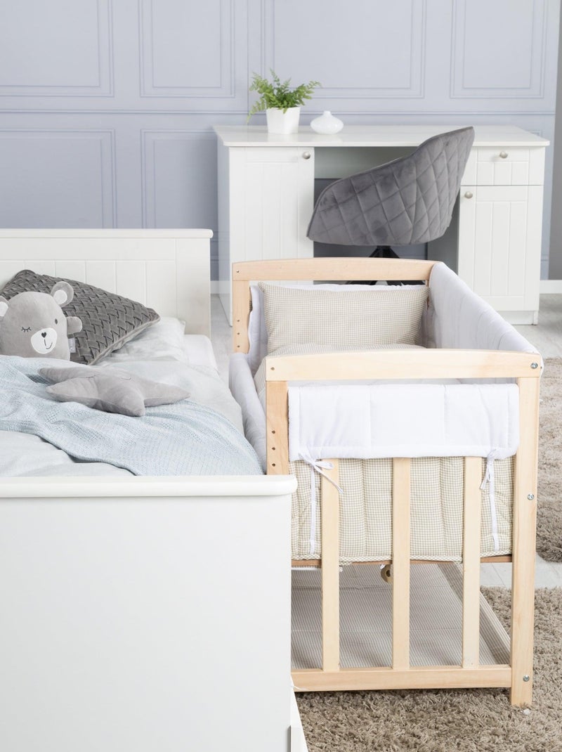 Bijzetwieg 4-in-1 met complete beddengoedset met beertjesprint 'liebhabear' roba Lichtbruin - Kiabi