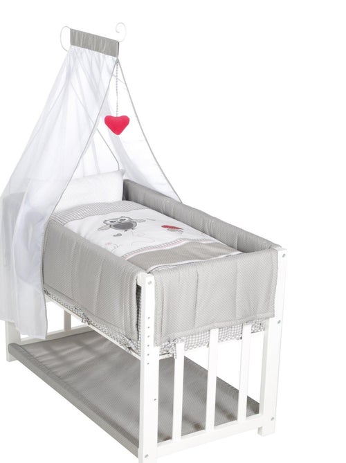 Bijzetwieg 4-in-1 met complete beddengoedset met print 'Adam & Eule' ROBA - Kiabi Bijzetwieg 4-in-1 met complete beddengoedset met print 'Adam & Eule' ROBA - Kiabi