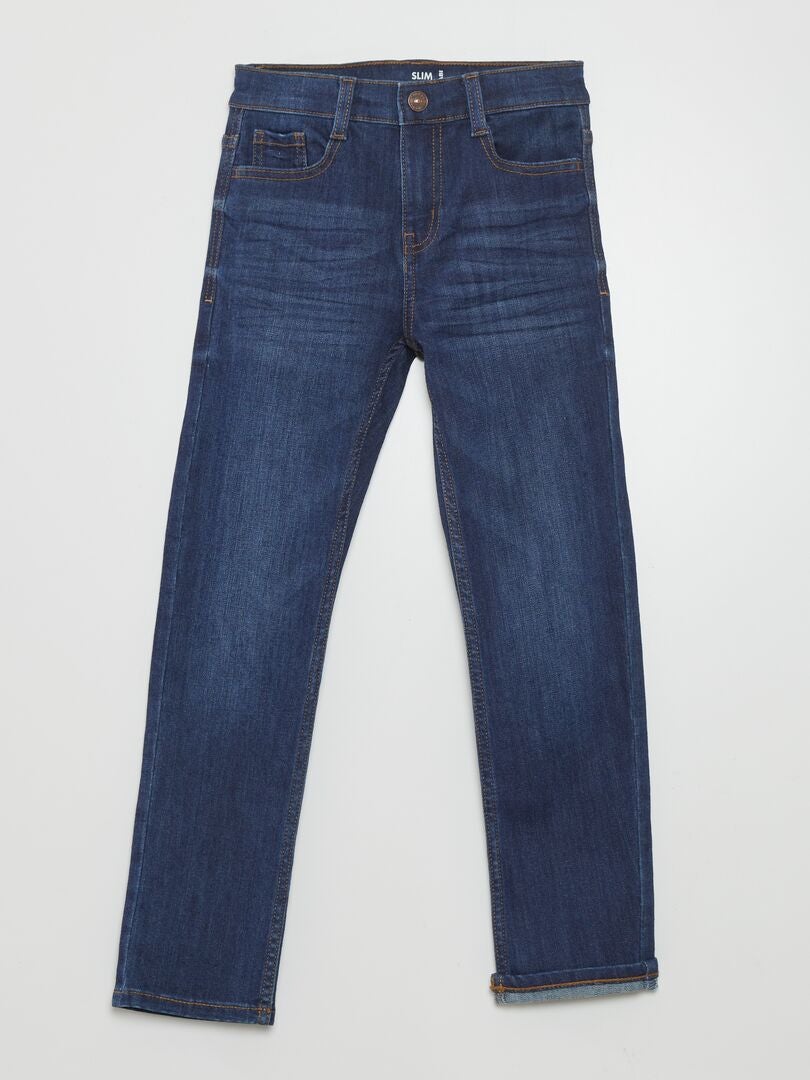 Bijzonder solide, slim-fit jeans BLAUW - Kiabi