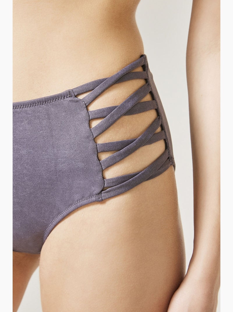 Biker heat bas de bikini taille haute penti Mauve - Kiabi