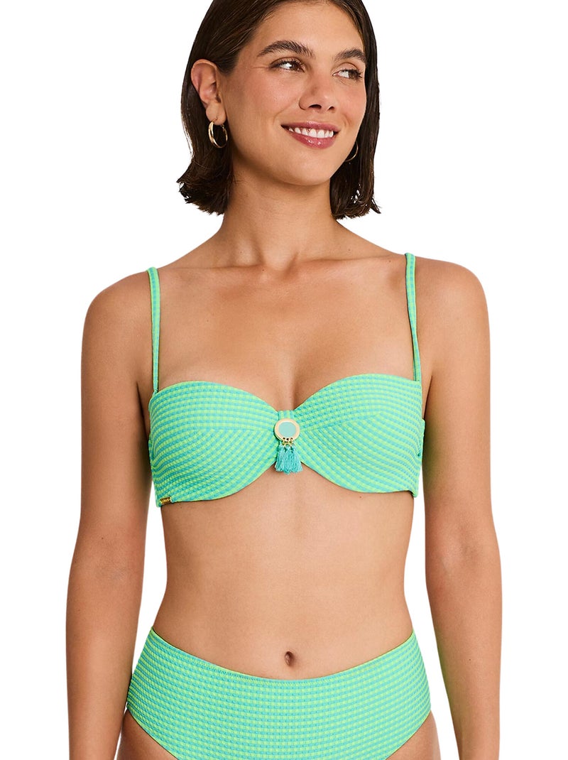 Bikini bandeau zwemkleding topje bay Groen - Kiabi