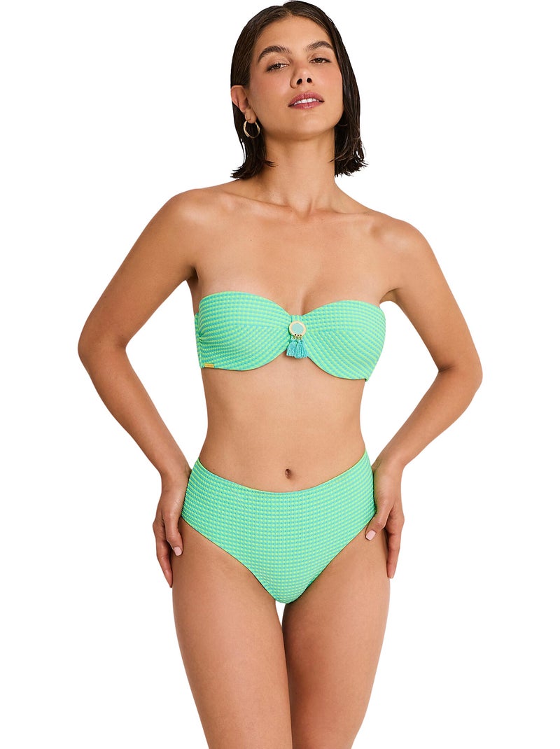 Bikini bandeau zwemkleding topje bay Groen - Kiabi
