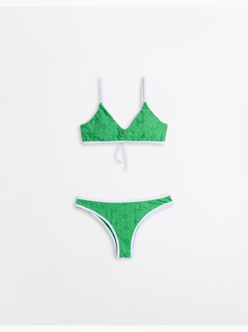 Bikini jacquard fleuri, MO Fashion - Kiabi