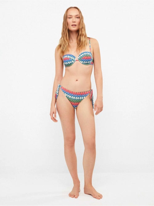 Bikini top bandeau bedrukt met zigzagpatroon - Kiabi Bikini top bandeau bedrukt met zigzagpatroon - Kiabi