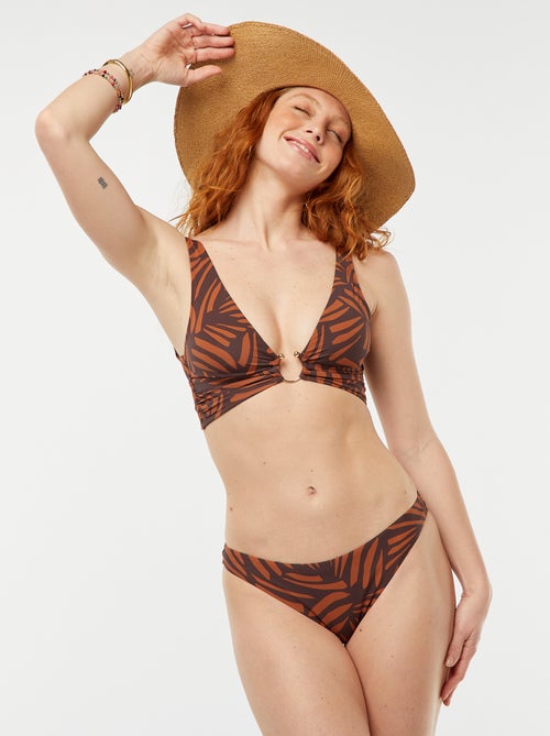 Bikinibroekje met blaadjesprint - Kiabi