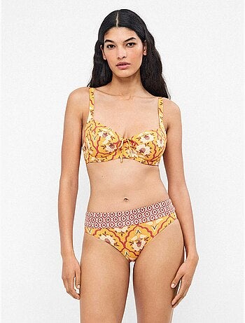 Bikinibroekje met dubbele print in meerdere posities