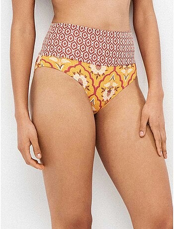Bikinibroekje met dubbele print in meerdere posities