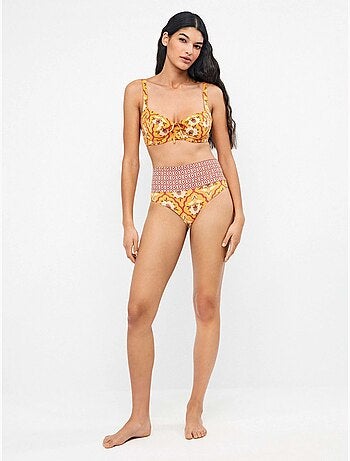 Bikinibroekje met dubbele print in meerdere posities