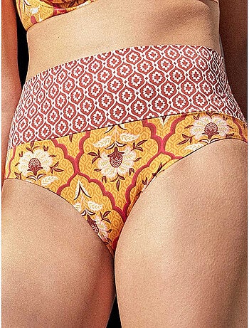 Bikinibroekje met dubbele print in meerdere posities
